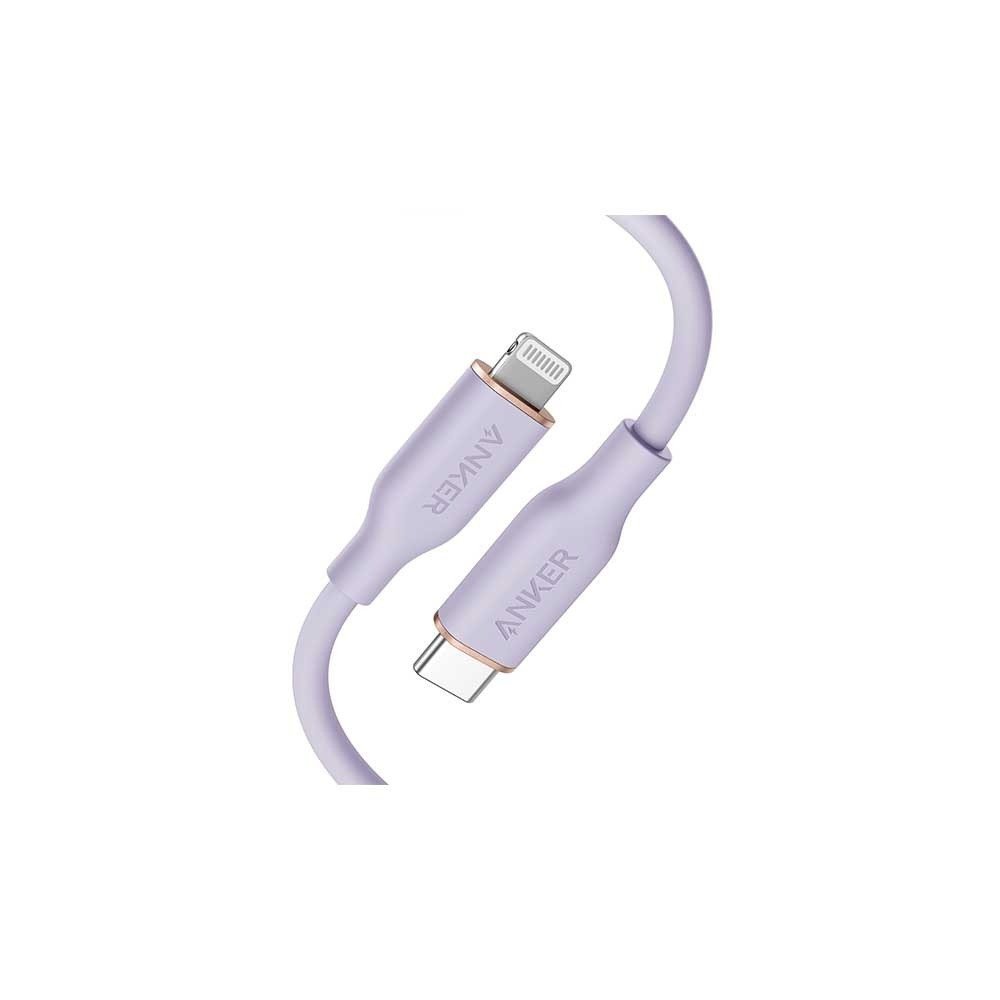 كيبل أنكر باور لاين فلو يو إس بي سي الي لايتنينق 0.9 م - بنفسجي